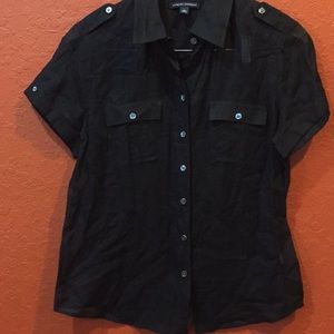 Banana Republic Shear Button Down Top